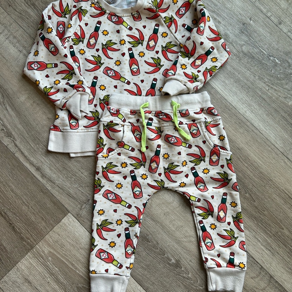 Bums & Roses Too Hot To Handle Jogger Set